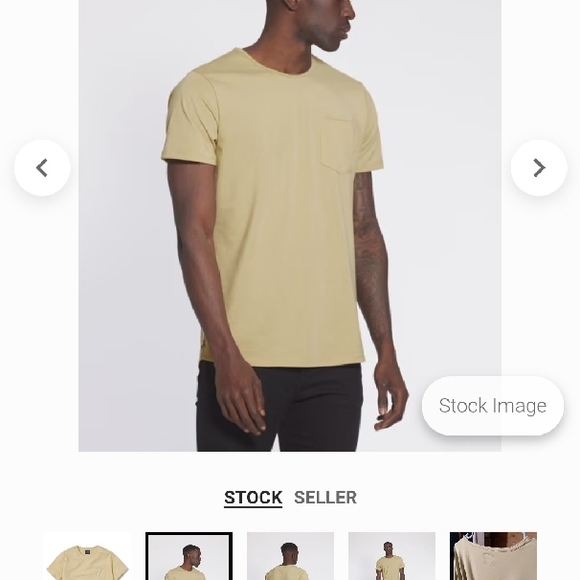 Men's Beige T-Shirt - Picture 4 of 5